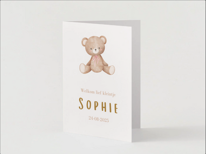Geboortekaartje Beer